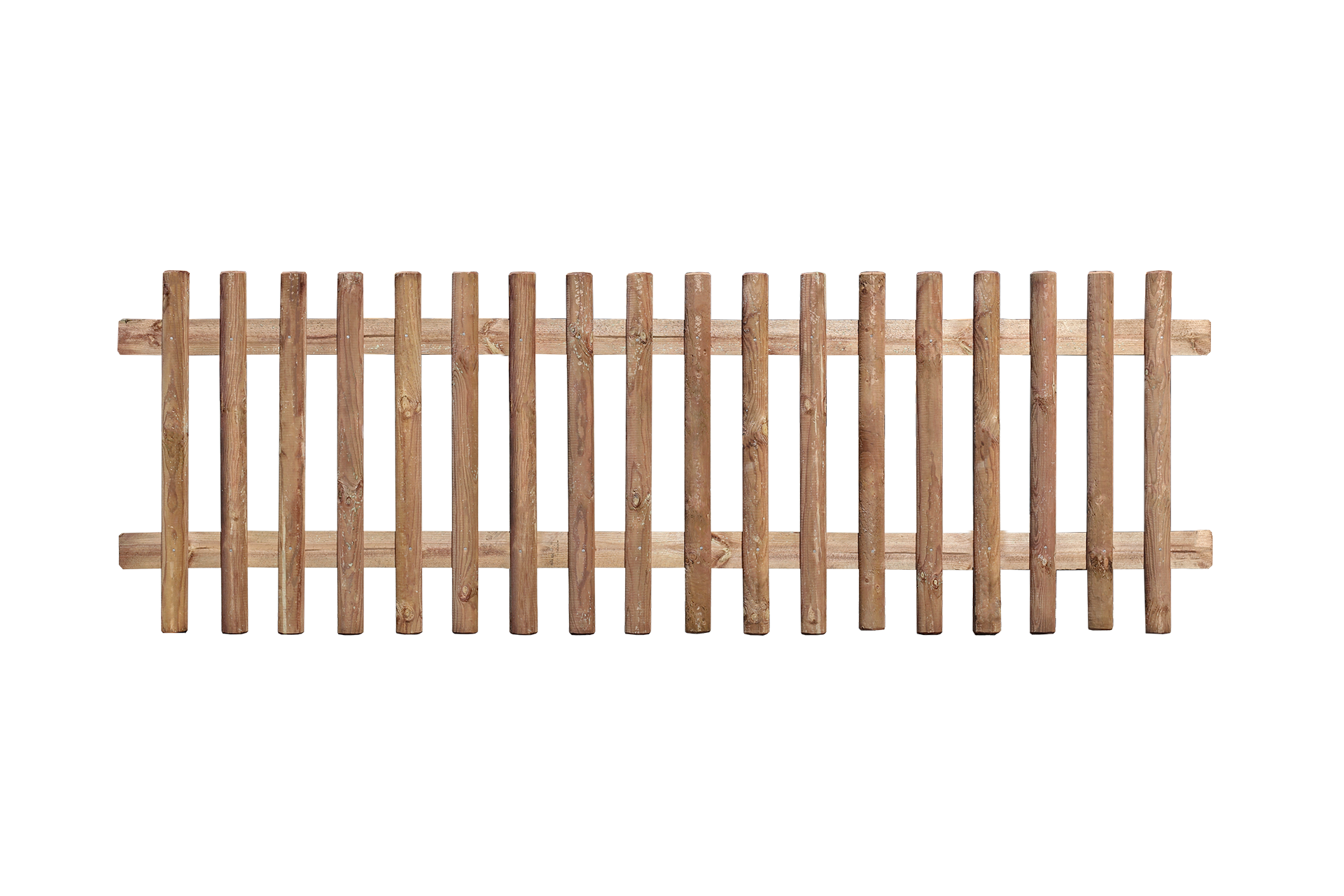 Dřevěné plotové dílce - půlkulaté plotovky ø 6 cm  - fazeta